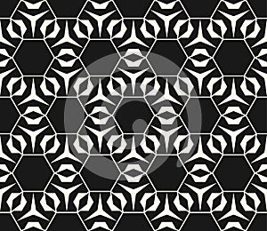 Subtle vector geometric pattern with thin lines, hexagonal grid