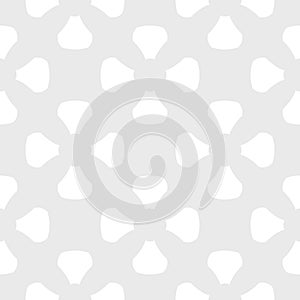 Subtle vector geometric seamless pattern with flower silhouettes, petals, leaves