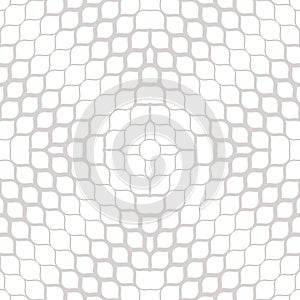 Subtle vector halftone mesh texture. White and gray geometric seamless pattern