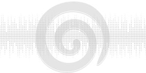 Subtle vector minimal seamless pattern with halftone dots, sound waves, music