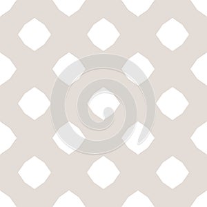 Subtle vector minimalist geometric seamless pattern with big octagonal shapes