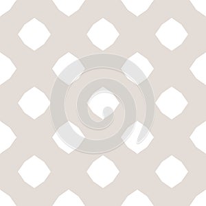 Subtle vector minimalist geometric seamless pattern with big octagonal shapes