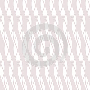 Subtle vector seamless pattern with diagonal ropes, threads, stripes, wavy lines