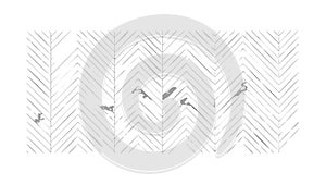 Subtle White-on-White Chevron Pattern Background, vector design Generative AI