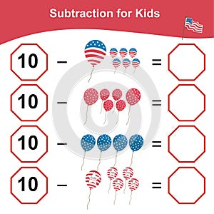 Subtraction Worksheet. Mathematic counting worksheet