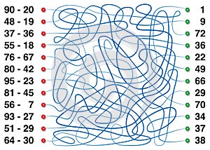 Subtractions Elementary Arithmetic Learning Labyrinth