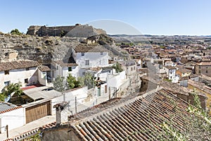 Suburb of Calatayud city and the castle Real - Del Reloj photo