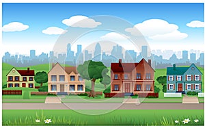 Suburb house background photo