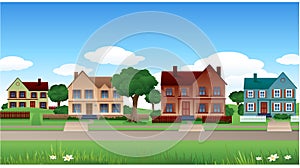 Suburb house background photo