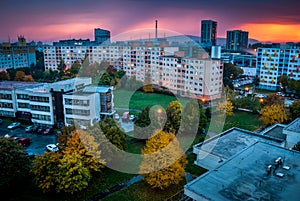 Suburb at Sunset