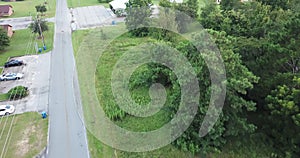 Suburban American Landscape Aerial View