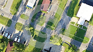 Suburban American Landscape Aerial View