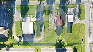 Suburban American Landscape Aerial View