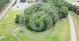 Suburban American Landscape Aerial View