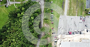 Suburban American Landscape Aerial View