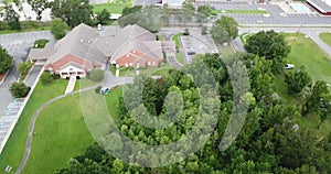 Suburban American Landscape Aerial View