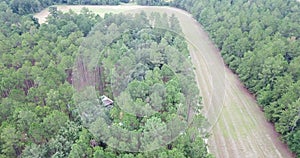 Suburban American Landscape Aerial View