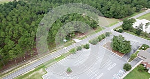 Suburban American Landscape Aerial View