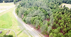 Suburban American Landscape Aerial View