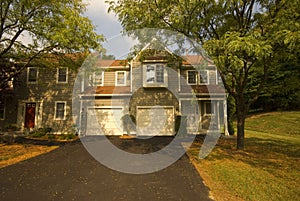 Suburban condominium exterior photo