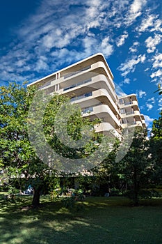 Suburban federation house in Sydney at sunset NSW Australia