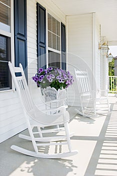 Suburban front porch