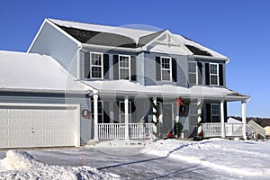 Suburban Home Christmas