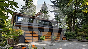 a suburban home's attached 2-car garage, devoid of vehicles and showcasing its clean, uncluttered interior space.