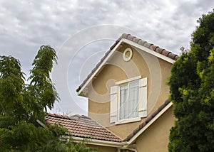 Suburban House gable window