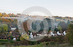 Suburban houses in Surrey, England