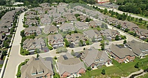 Suburban Luxury Townhouse Complex Aerial