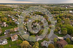 Suburban Neighborhood in Springtime