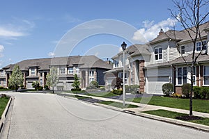 Suburban neighborhood townhouse complex photo