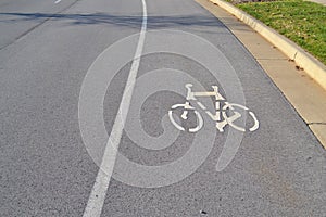 Suburban Roadway Bike Lane