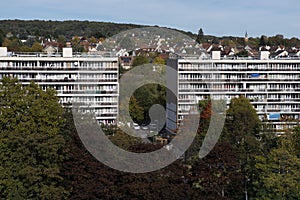 Suburban town in the Paris region