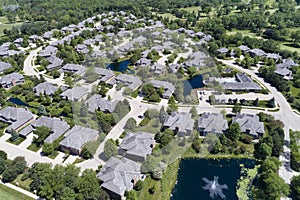 Suburban Townhouse Development Aerial