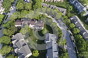 Suburban Townhouse Neighborhood Aerial