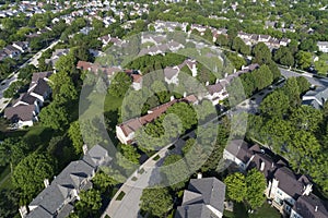 Suburban Townhouse Neighborhood Aerial