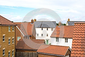 Suburbia. Houses on a modern suburban housing estate. photo