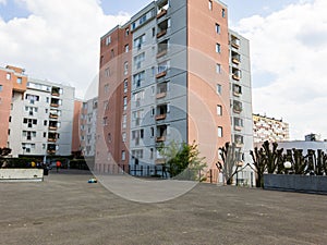 Suburbian building around Paris photo