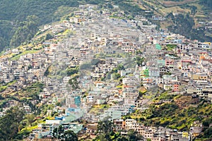 Suburbs of Quito from Panecillo hill, Ecuador photo