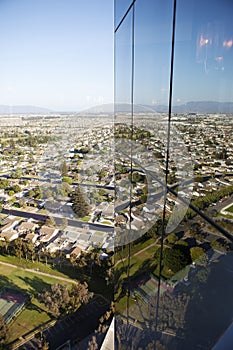 Suburbs Reflected in Building