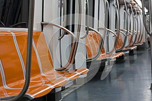 Subway Seat Vacant Interior Wagon photo