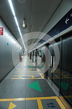 subway aisle in Jakarta, Indonesia