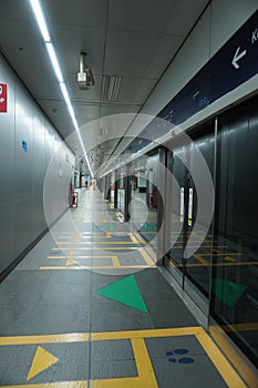 subway aisle in Jakarta, Indonesia