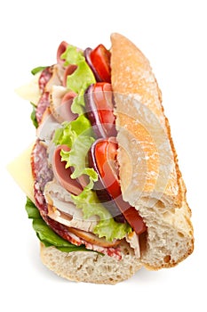 Subway baguette sandwich