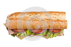 Subway baguette sandwich