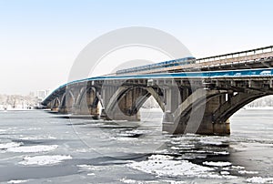 Subway bridge in Kiev, Ukraine (Kyiv, Ukraine)