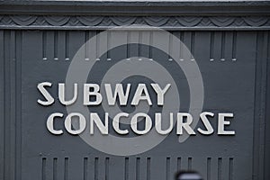 Subway concourse sign photo