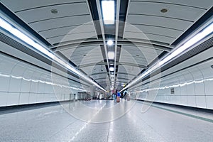 Subway corridor underground tunnel panel light